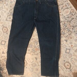 Rustler Men's Straight Jeans - Dark Blue